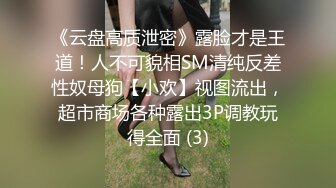 《云盘高质泄密》露脸才是王道！人不可貌相SM清纯反差性奴母狗【小欢】视图流出，超市商场各种露出3P调教玩得全面 (3)