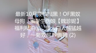 最新10月硬核媚黑！OF黑奴母狗，留学生伪娘【魏珍妮】福利私拍①，黑人白人越猛越好，一菊双屌3P肉搏 (2)