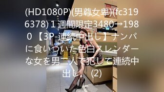 (HD1080P)(男尊女卑)(fc3196378)１週間限定3480→1980 【3P-連続中出し】ナンパに食いついた色白スレンダーな女を男二人で犯して連続中出し。 (2)